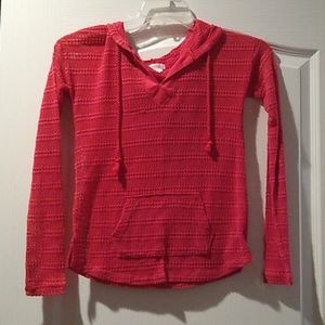 Red Boho Transparent Hoodie